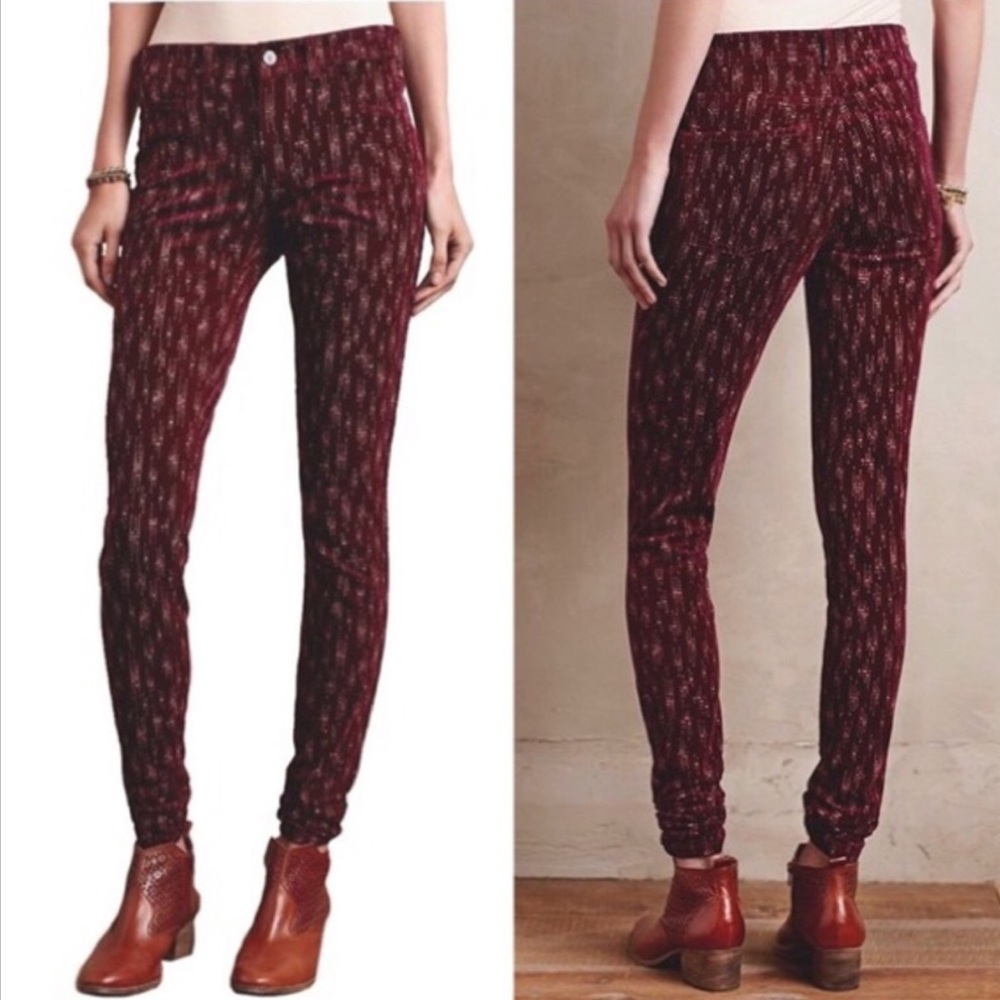 Anthropologie | Pilcro Serif Burgundy Pants